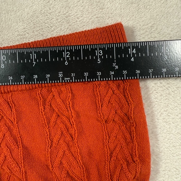 Anthropologie Pants Womens Medium Rust Orange Sweater Cable Knit Wide Leg - Picture 6 of 12